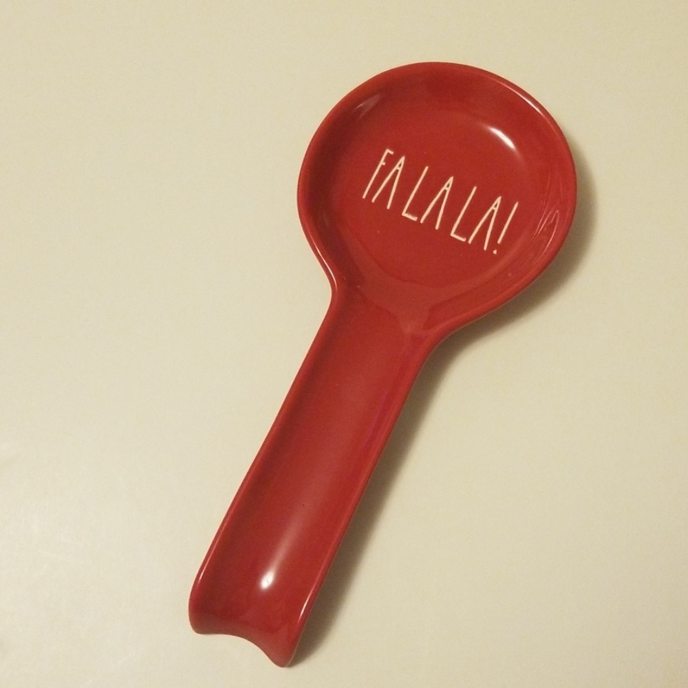 Brand new Rae Dunn red "FA LA LA" Spoon rest
